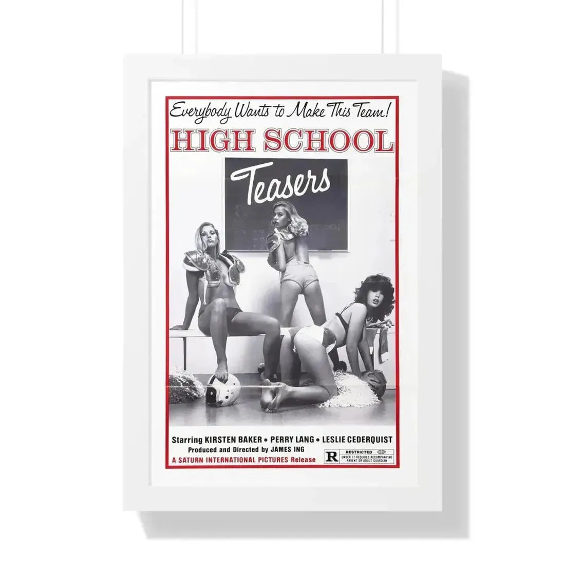 HIGH SCHOOL TEASERS 1978 - Framed Movie Poster - The Sticker Space