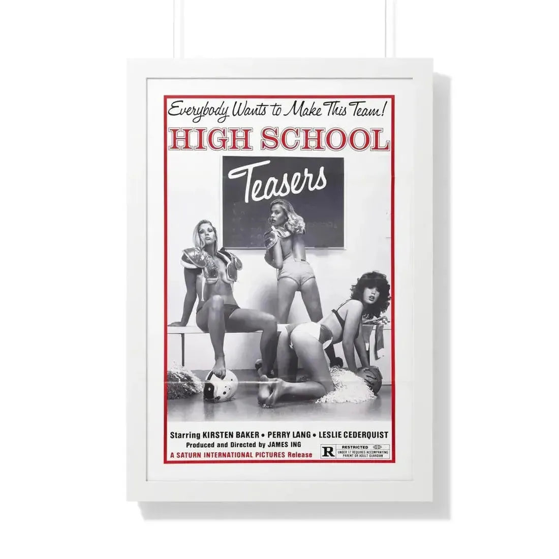 HIGH SCHOOL TEASERS 1978 - Framed Movie Poster - The Sticker Space