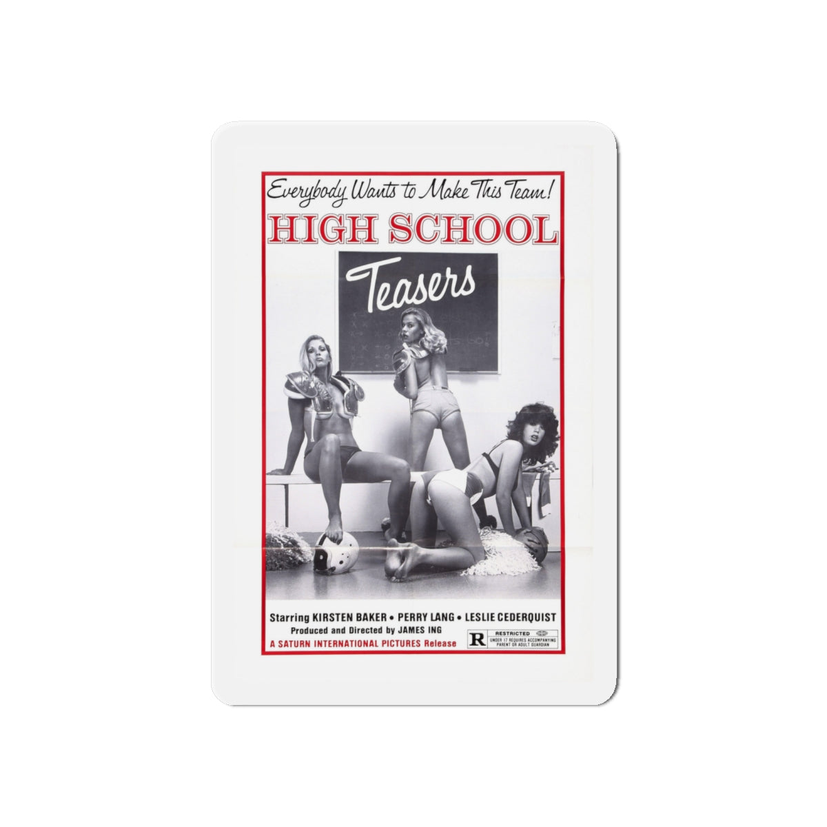 HIGH SCHOOL TEASERS 1978 Movie Poster - Die-Cut Magnet-6 × 6"-The Sticker Space