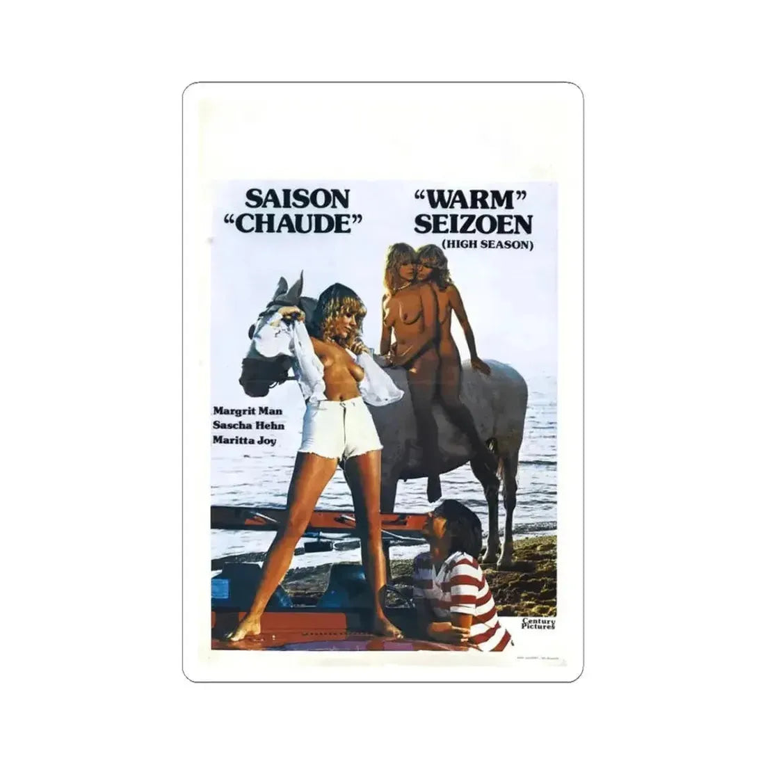 HIGH SEASON 1987 Movie Poster - STICKER Vinyl Kiss-Cut Decal 3 Inch White - The Sticker Space