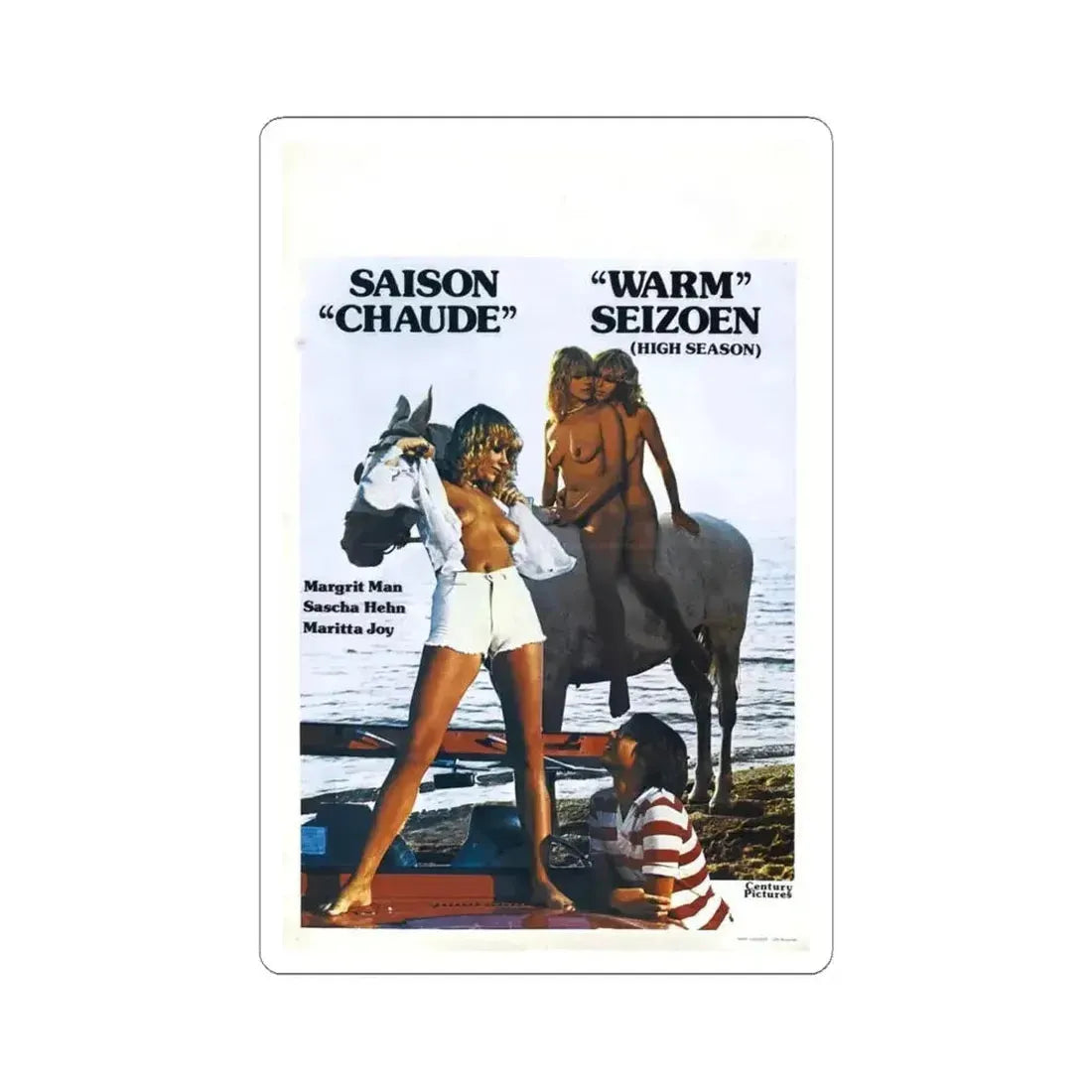 HIGH SEASON 1987 Movie Poster - STICKER Vinyl Kiss-Cut Decal 6 Inch White - The Sticker Space