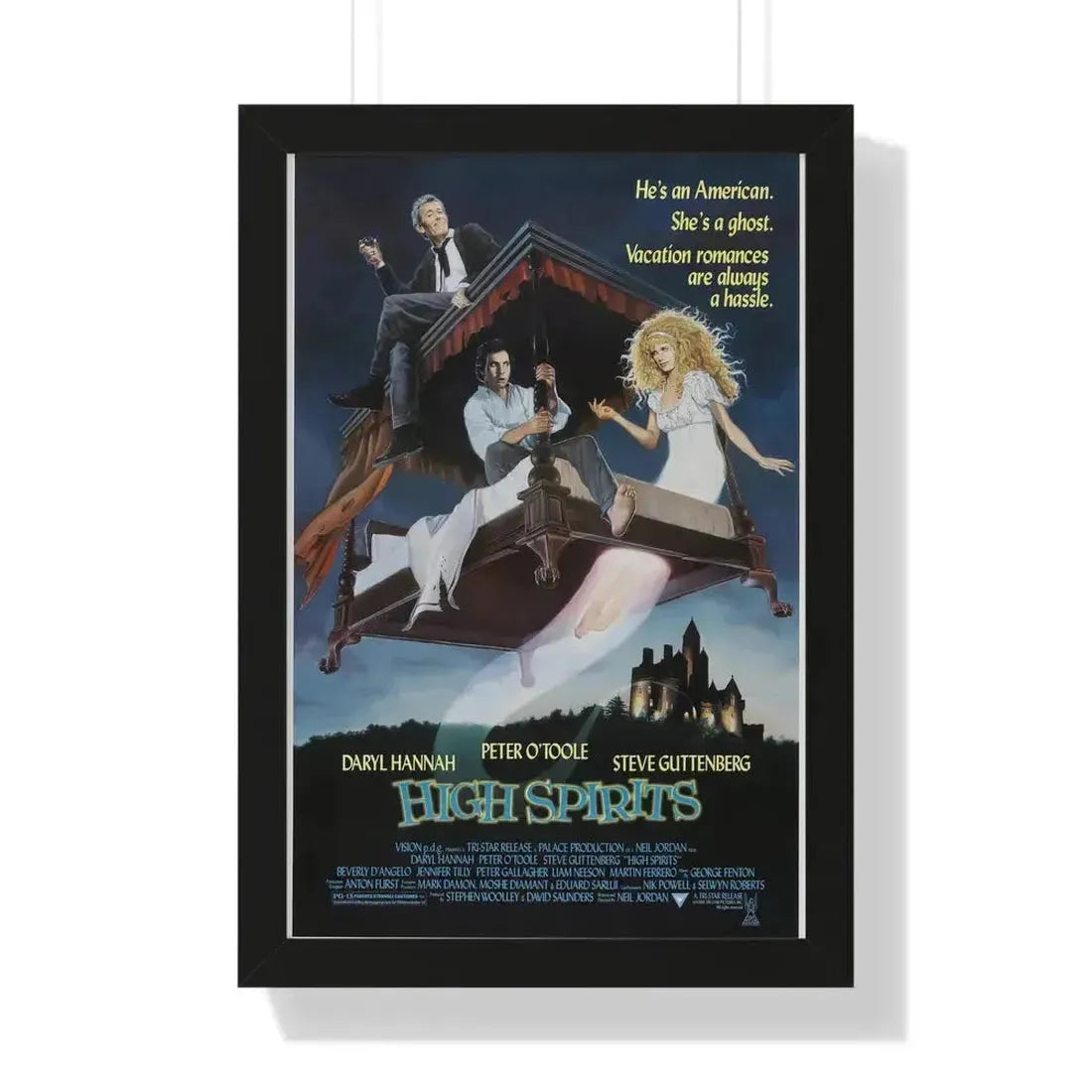 HIGH SPIRITS 1988 - Framed Movie Poster 16″ x 24″ Black - The Sticker Space