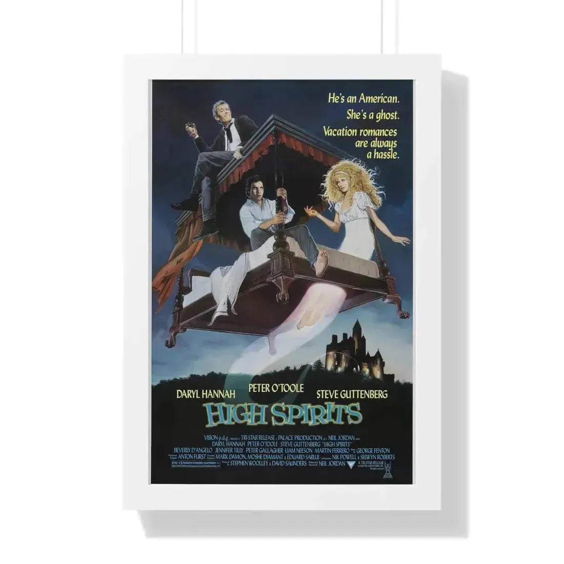 HIGH SPIRITS 1988 - Framed Movie Poster 16″ x 24″ White - The Sticker Space