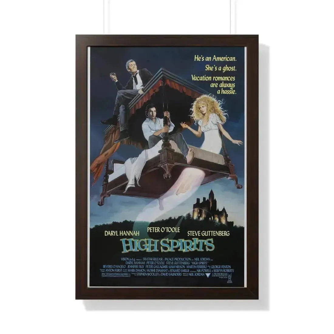 HIGH SPIRITS 1988 - Framed Movie Poster 20" x 30" Walnut - The Sticker Space