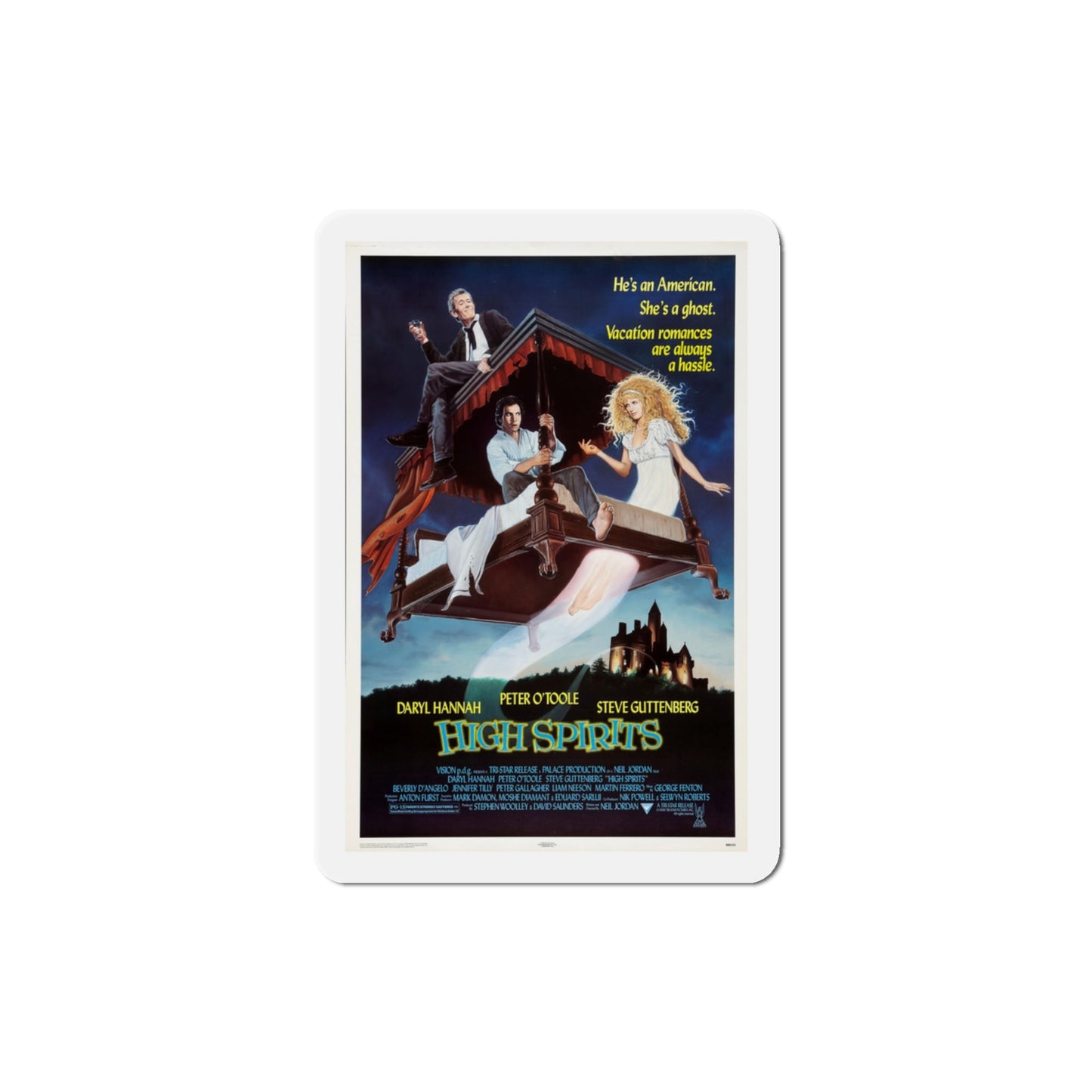 High Spirits 1988 Movie Poster Die-Cut Magnet-3" x 3"-The Sticker Space