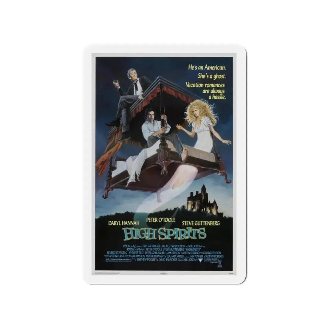 HIGH SPIRITS 1988 Movie Poster - Refrigerator Magnet 3 Inch - The Sticker Space