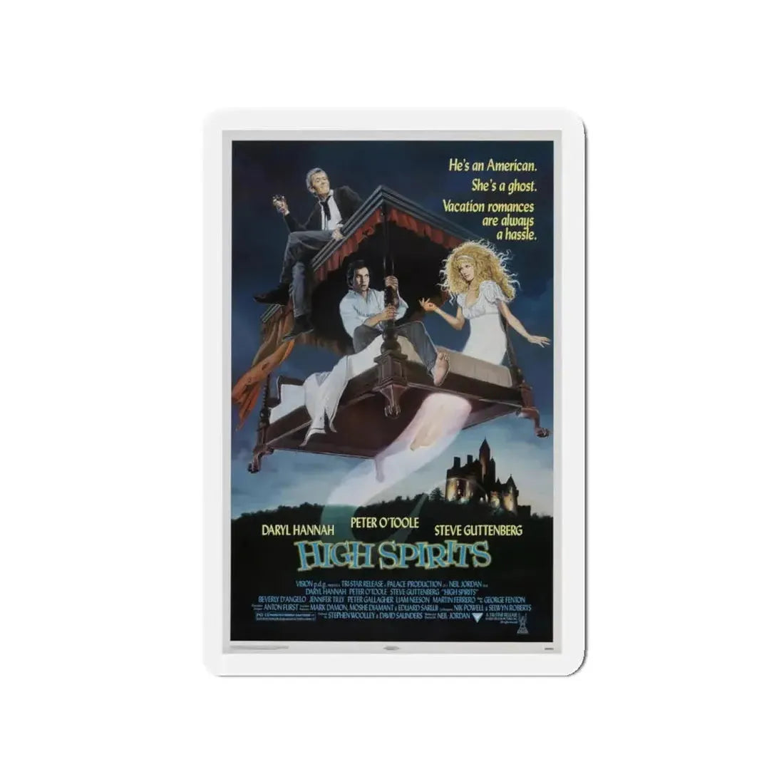 HIGH SPIRITS 1988 Movie Poster - Refrigerator Magnet 4 Inch - The Sticker Space