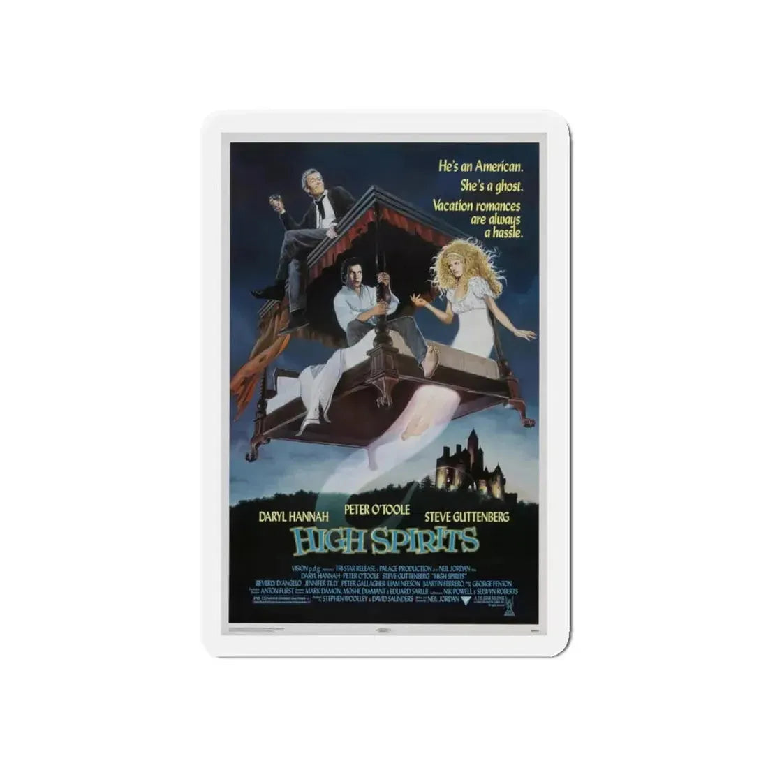 HIGH SPIRITS 1988 Movie Poster - Refrigerator Magnet 5 Inch - The Sticker Space