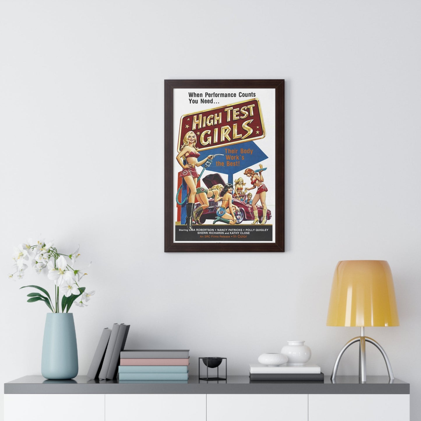 HIGH TEST GIRLS 1980 - Framed Movie Poster-The Sticker Space