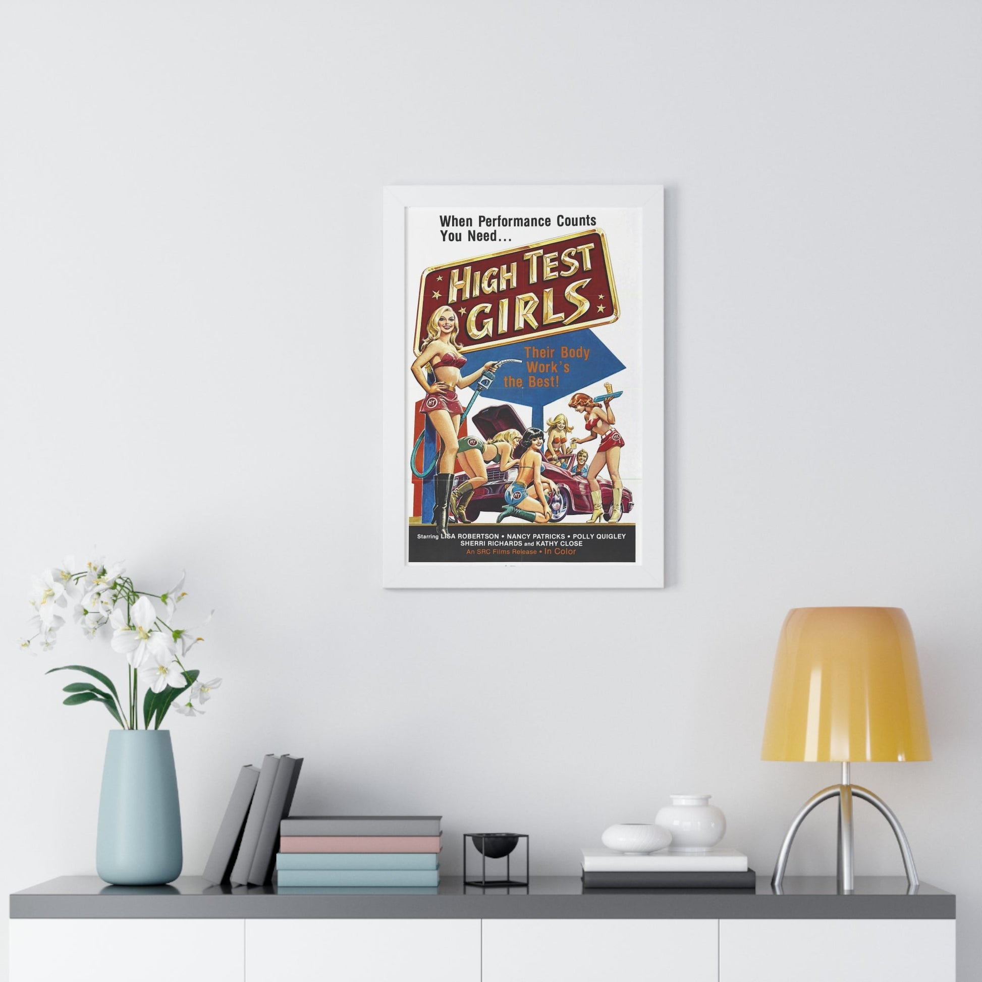 HIGH TEST GIRLS 1980 - Framed Movie Poster-The Sticker Space