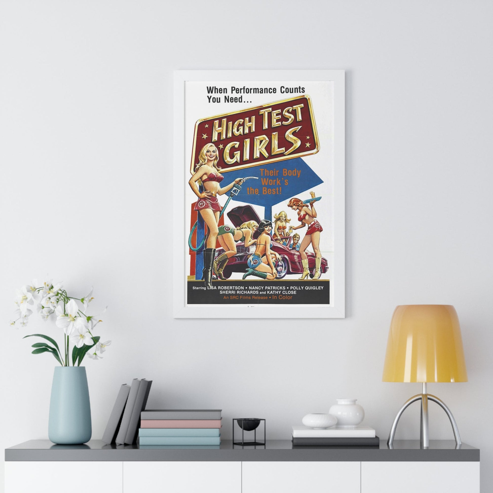 HIGH TEST GIRLS 1980 - Framed Movie Poster-The Sticker Space