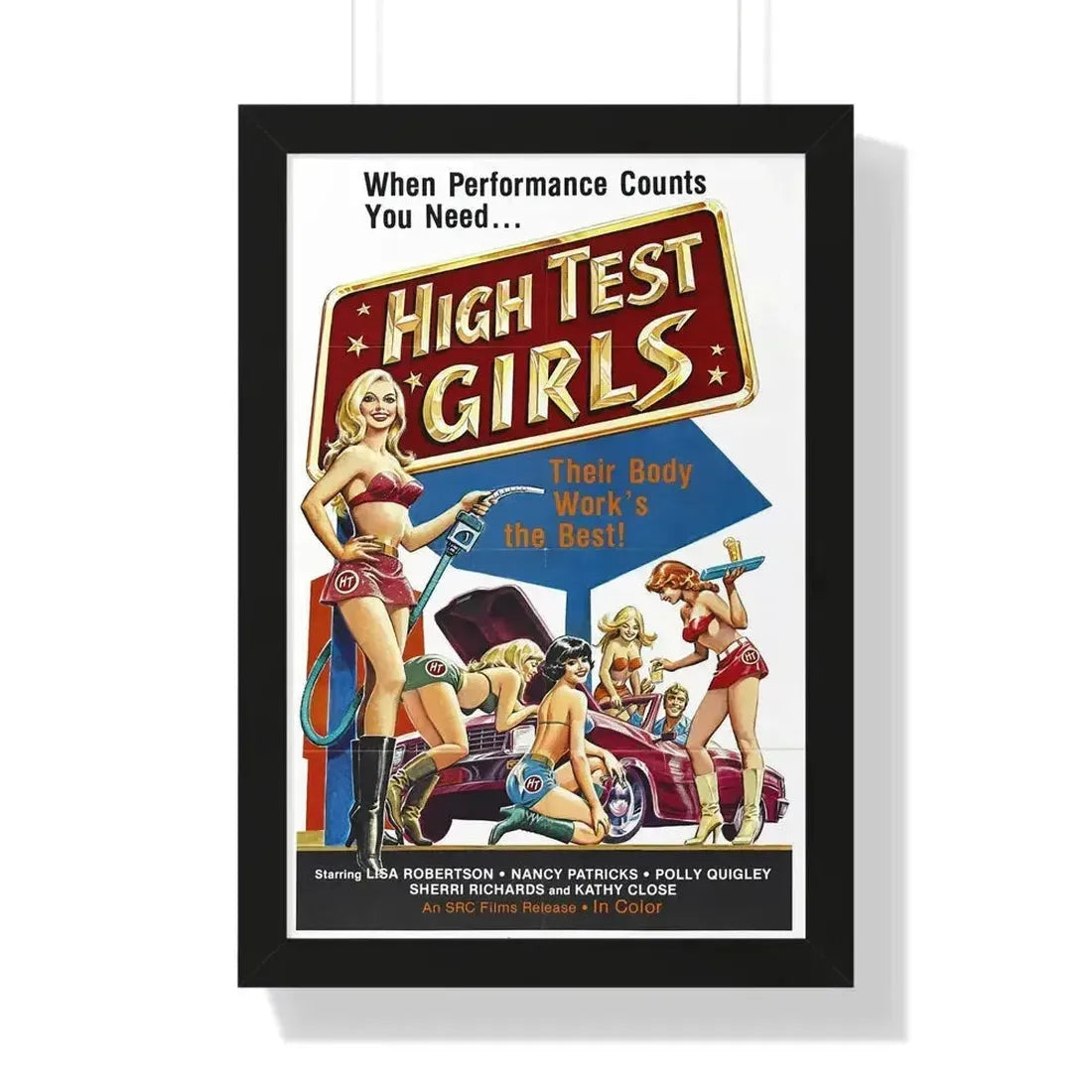 HIGH TEST GIRLS 1980 - Framed Movie Poster - The Sticker Space