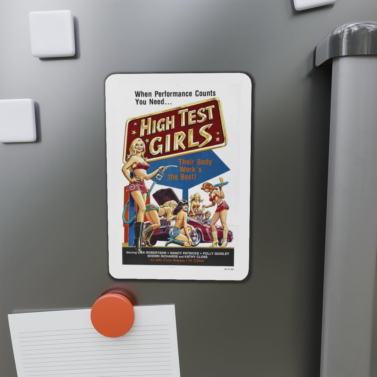 HIGH TEST GIRLS 1980 Movie Poster - Die-Cut Magnet-The Sticker Space