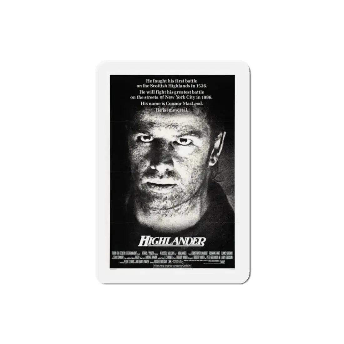 Highlander 1986 Movie Poster Refrigerator Magnet 2 Inch - The Sticker Space