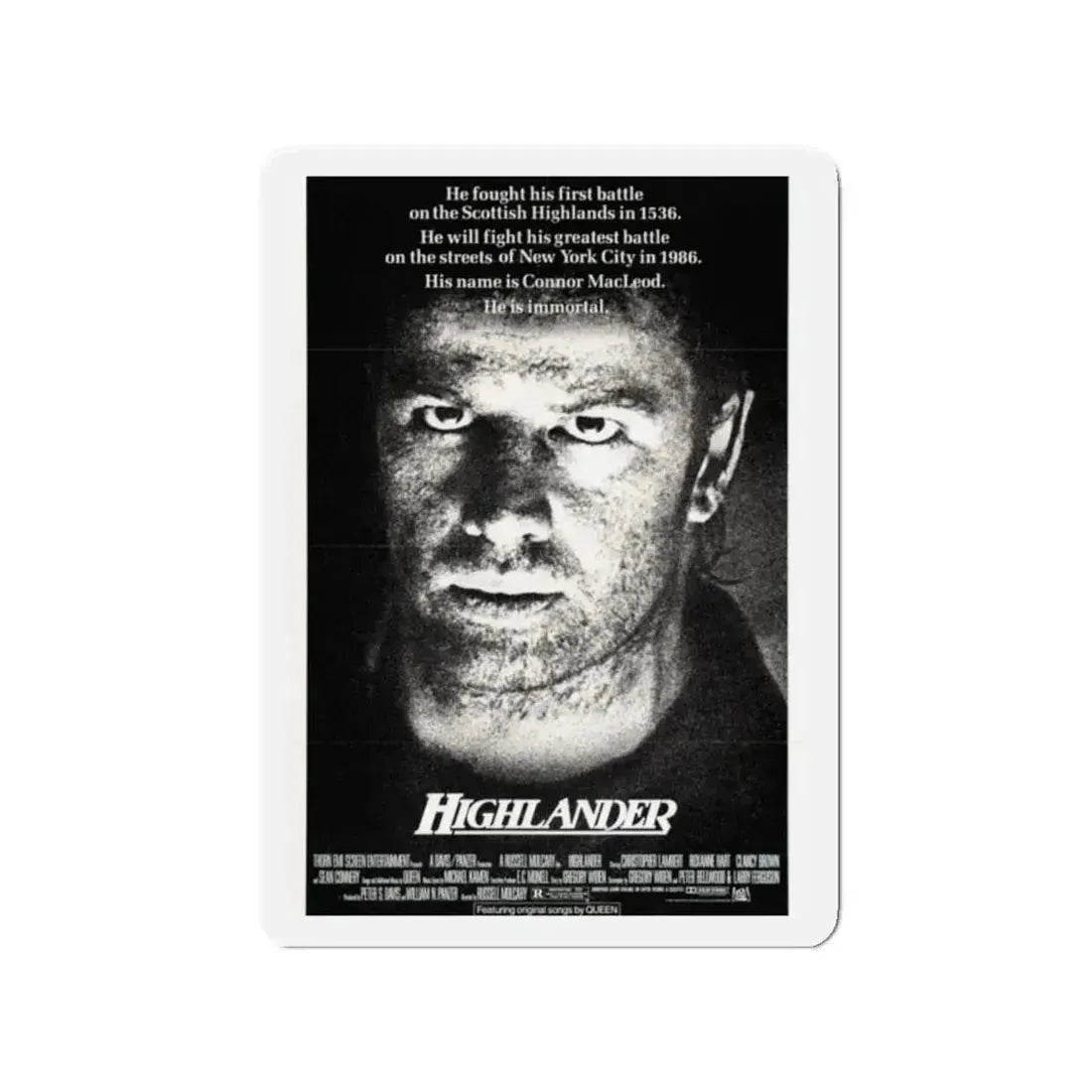 HIGHLANDER 1986 Movie Poster - Refrigerator Magnet 2 Inch - The Sticker Space
