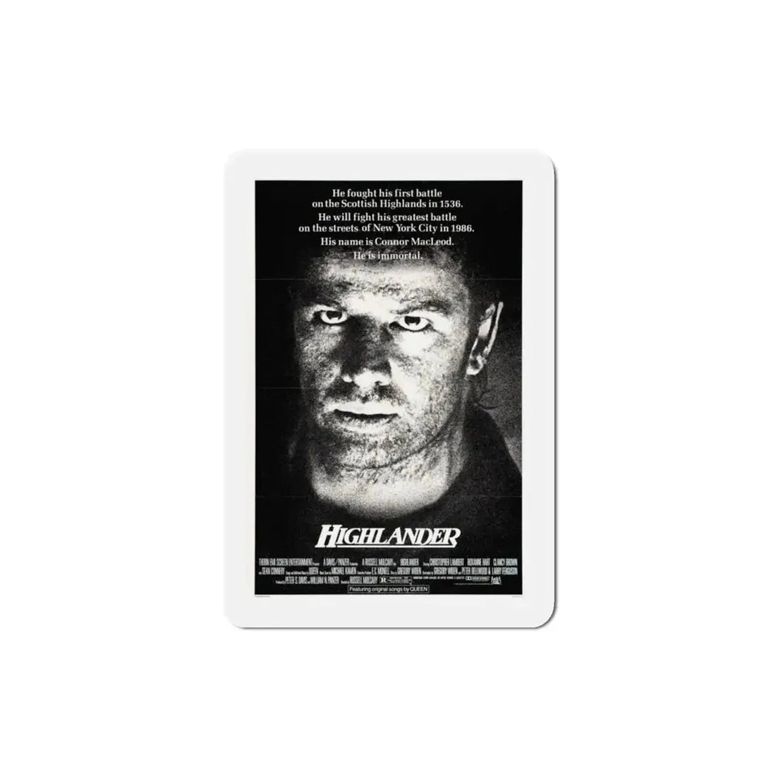Highlander 1986 Movie Poster Refrigerator Magnet 3 Inch - The Sticker Space