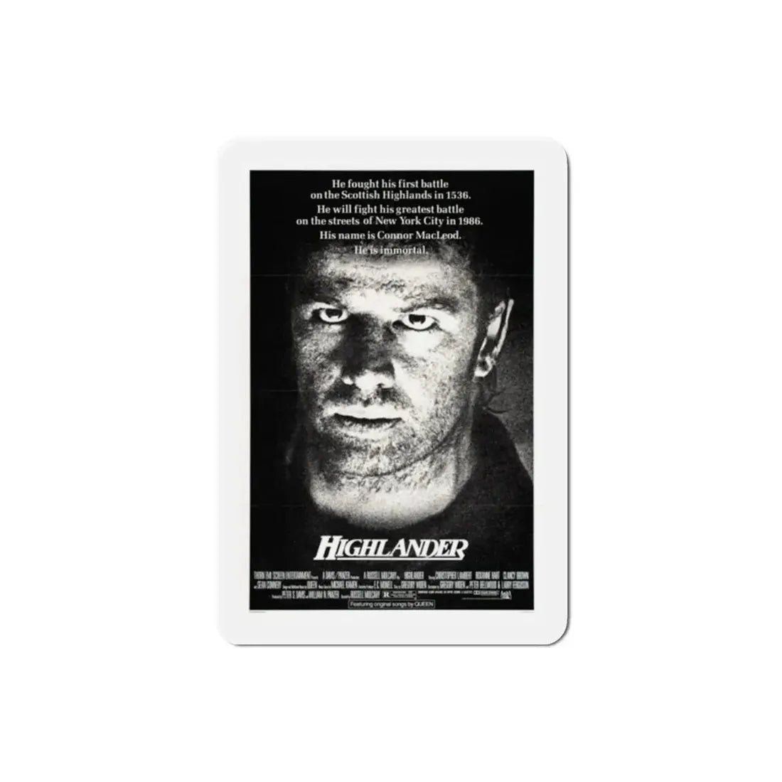 Highlander 1986 Movie Poster Refrigerator Magnet - The Sticker Space