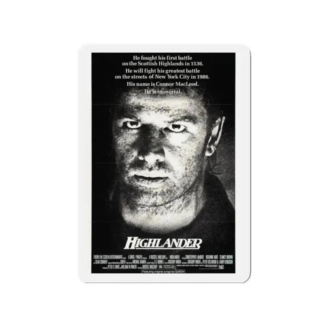 HIGHLANDER 1986 Movie Poster - Refrigerator Magnet - The Sticker Space
