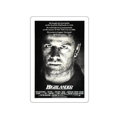 HIGHLANDER 1986 Movie Poster STICKER Vinyl Die-Cut Decal 4 Inch - The Sticker Space