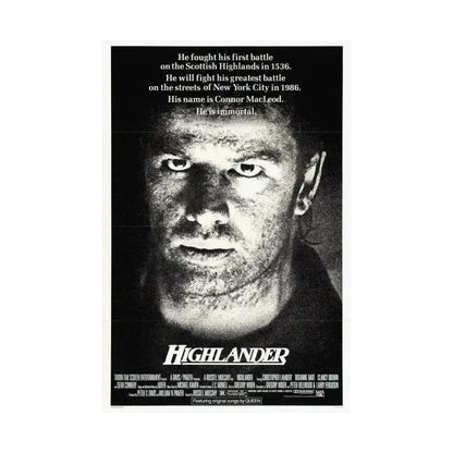 HIGHLANDER 1986 - Paper Movie Poster - The Sticker Space