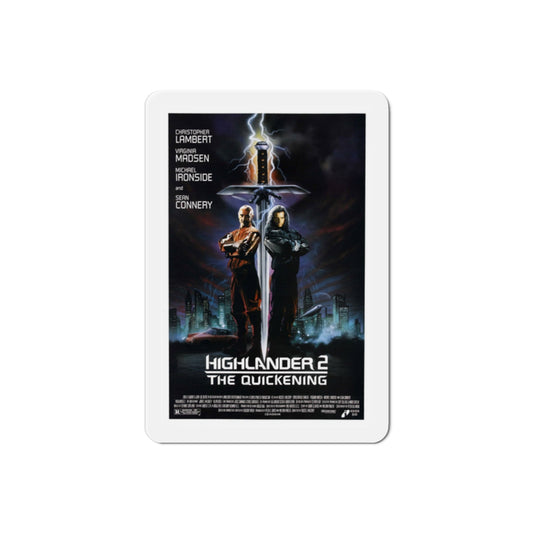 Highlander II The Quickening 1991 Movie Poster Die-Cut Magnet-2" x 2"-The Sticker Space