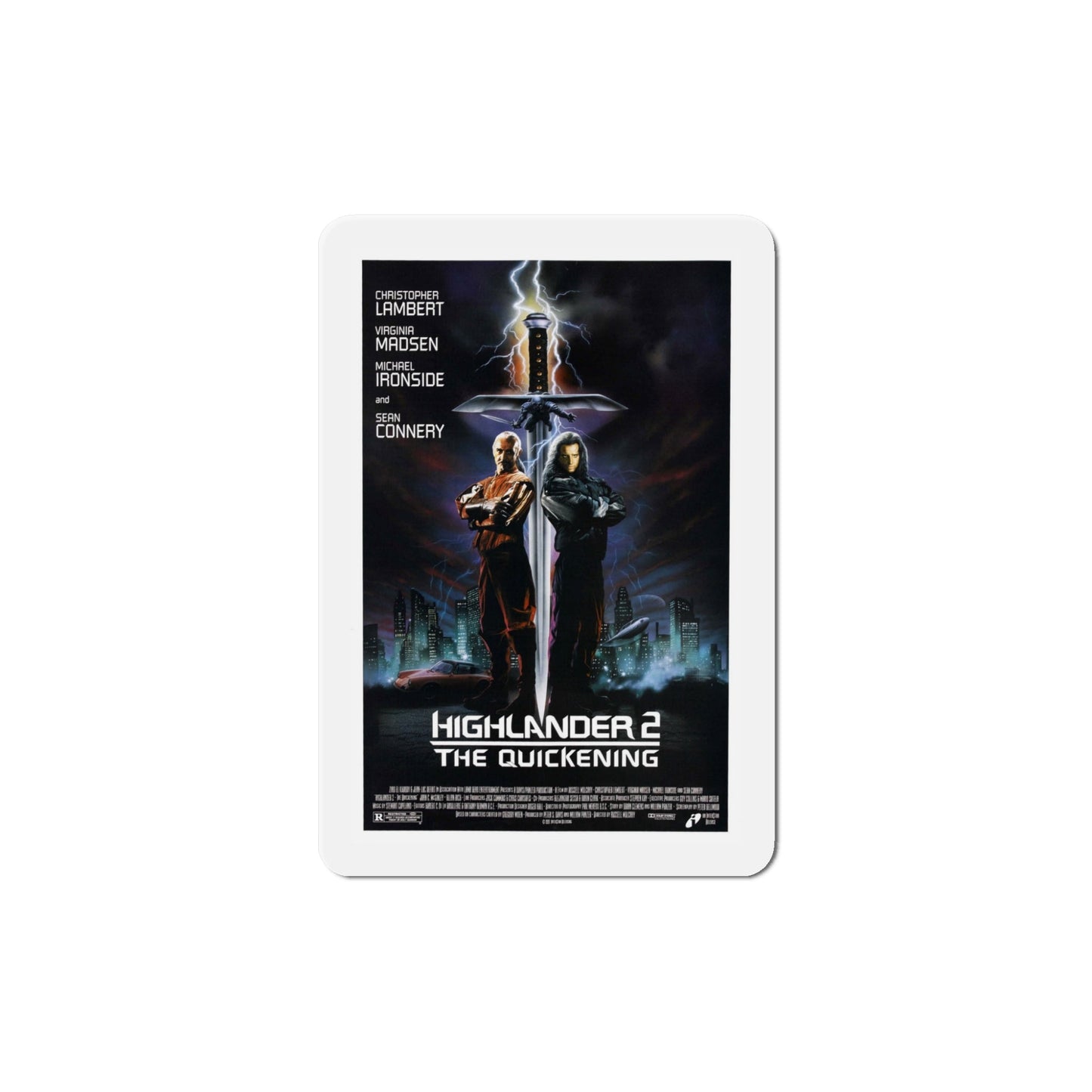 Highlander II The Quickening 1991 Movie Poster Die-Cut Magnet-5" x 5"-The Sticker Space