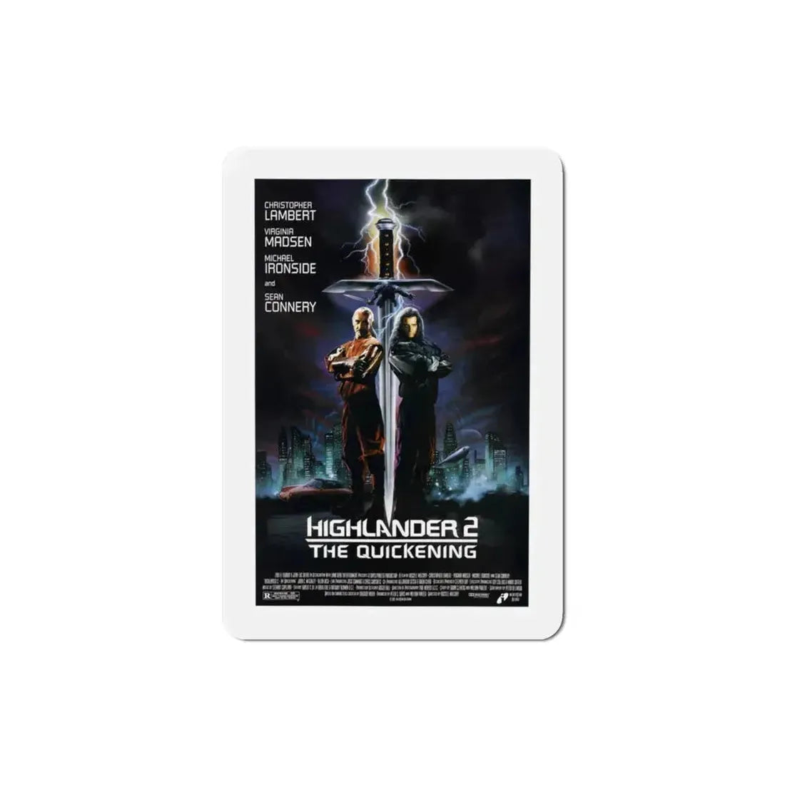 Highlander II The Quickening 1991 Movie Poster Refrigerator Magnet 3 Inch - The Sticker Space