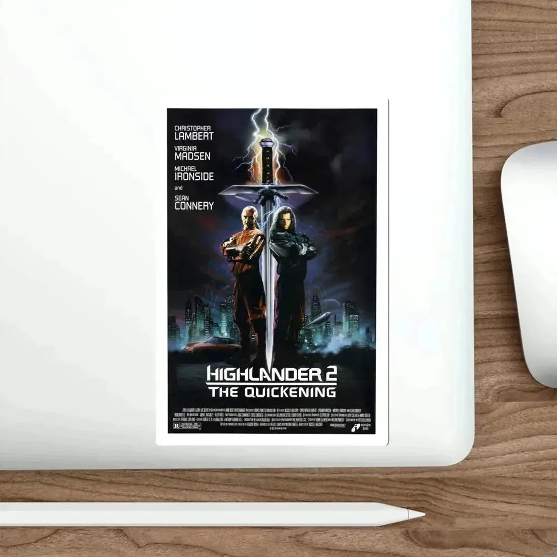 Highlander II The Quickening 1991 Movie Poster STICKER Vinyl Die-Cut Decal - The Sticker Space