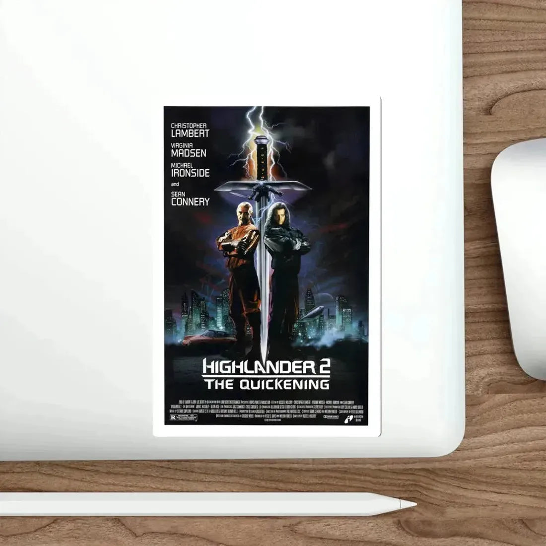 Highlander II The Quickening 1991 Movie Poster STICKER Vinyl Die-Cut Decal - The Sticker Space