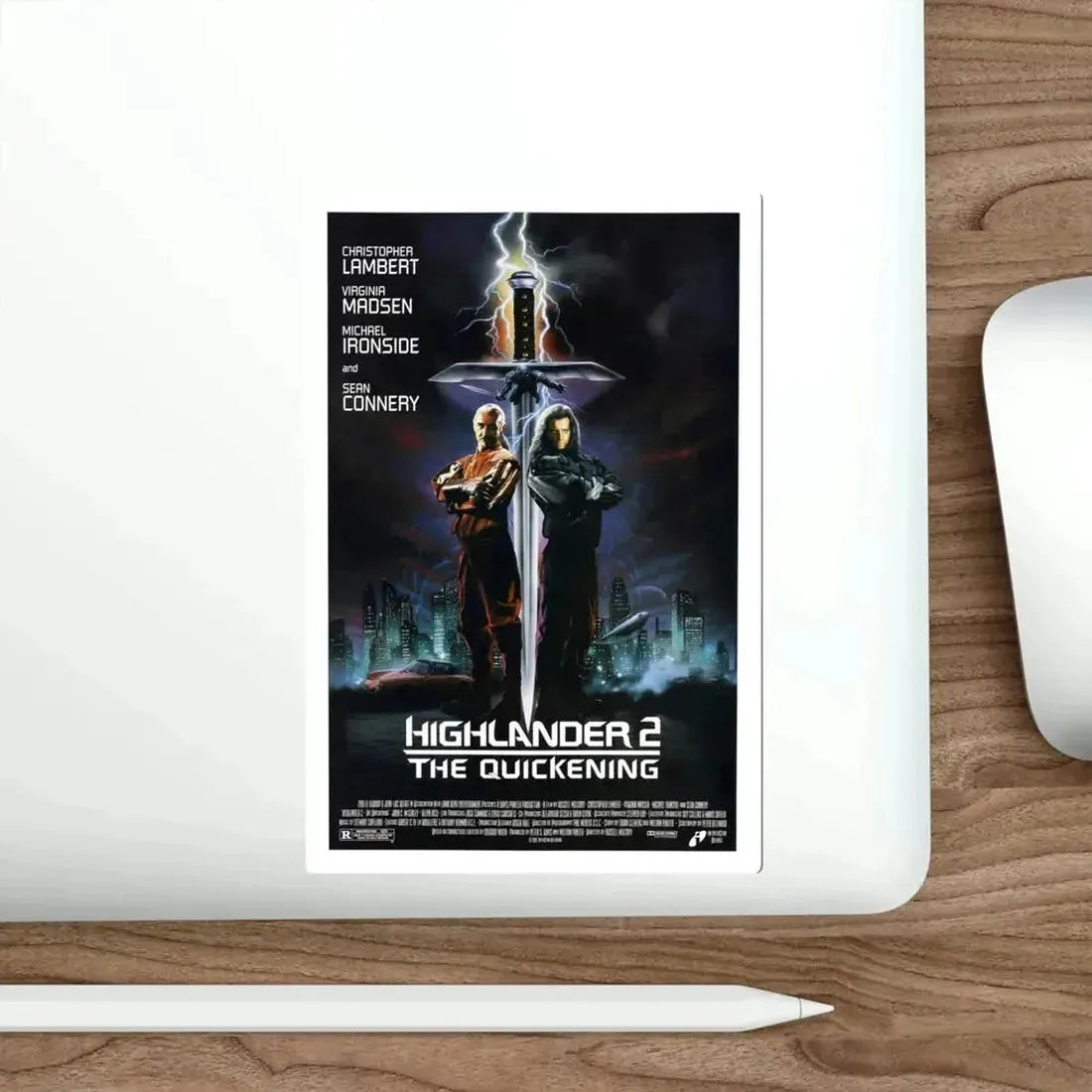 Highlander II The Quickening 1991 Movie Poster STICKER Vinyl Die-Cut Decal - The Sticker Space