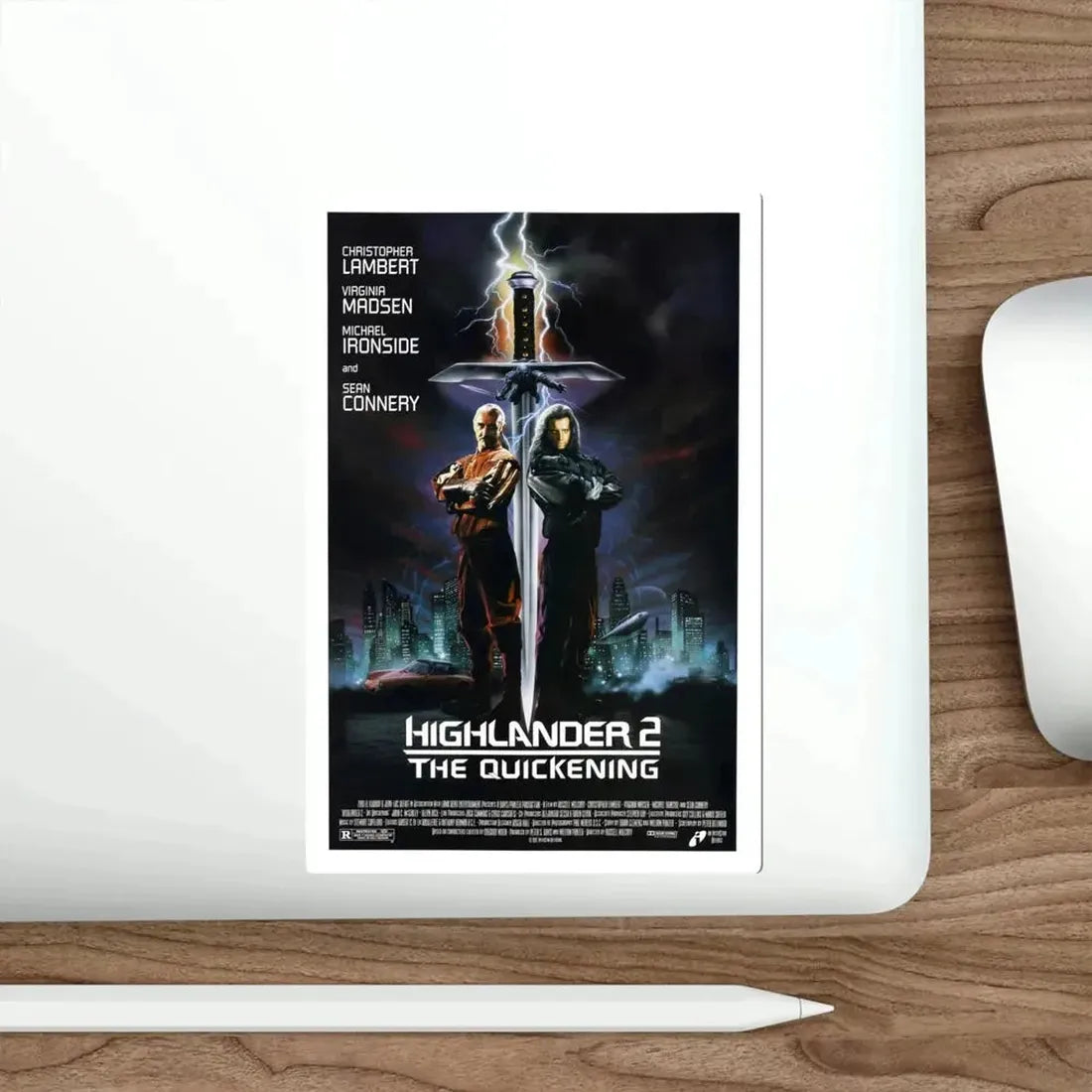 Highlander II The Quickening 1991 Movie Poster STICKER Vinyl Die-Cut Decal - The Sticker Space