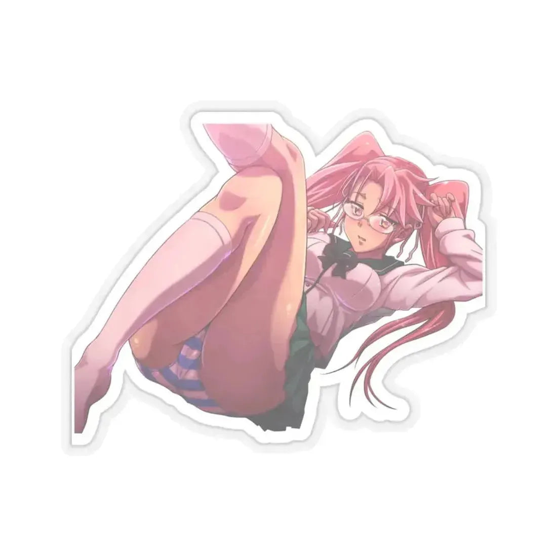 Highschool Of The Dead Takagi Saya 3 (Anime/Ecchi) STICKER Vinyl Kiss-Cut Decal 6 Inch Transparent - The Sticker Space