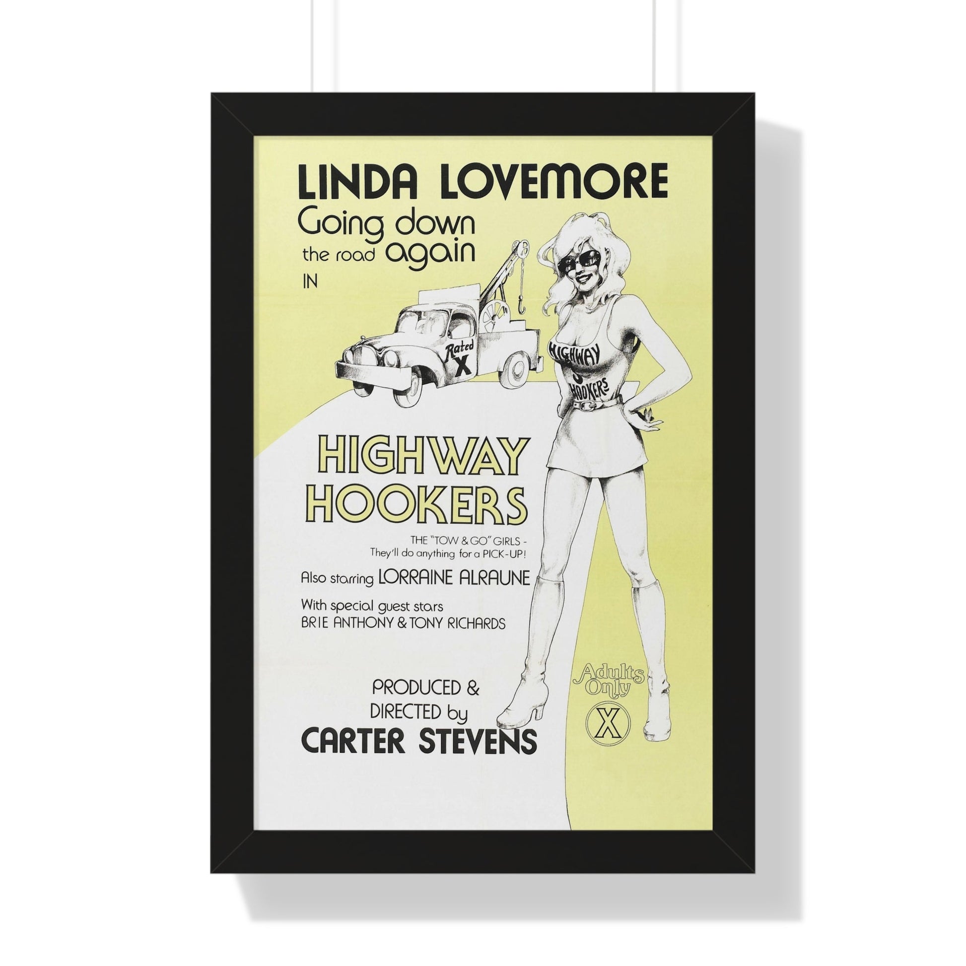 HIGHWAY HOOKERS 1975 - Framed Movie Poster-16″ x 24″-The Sticker Space