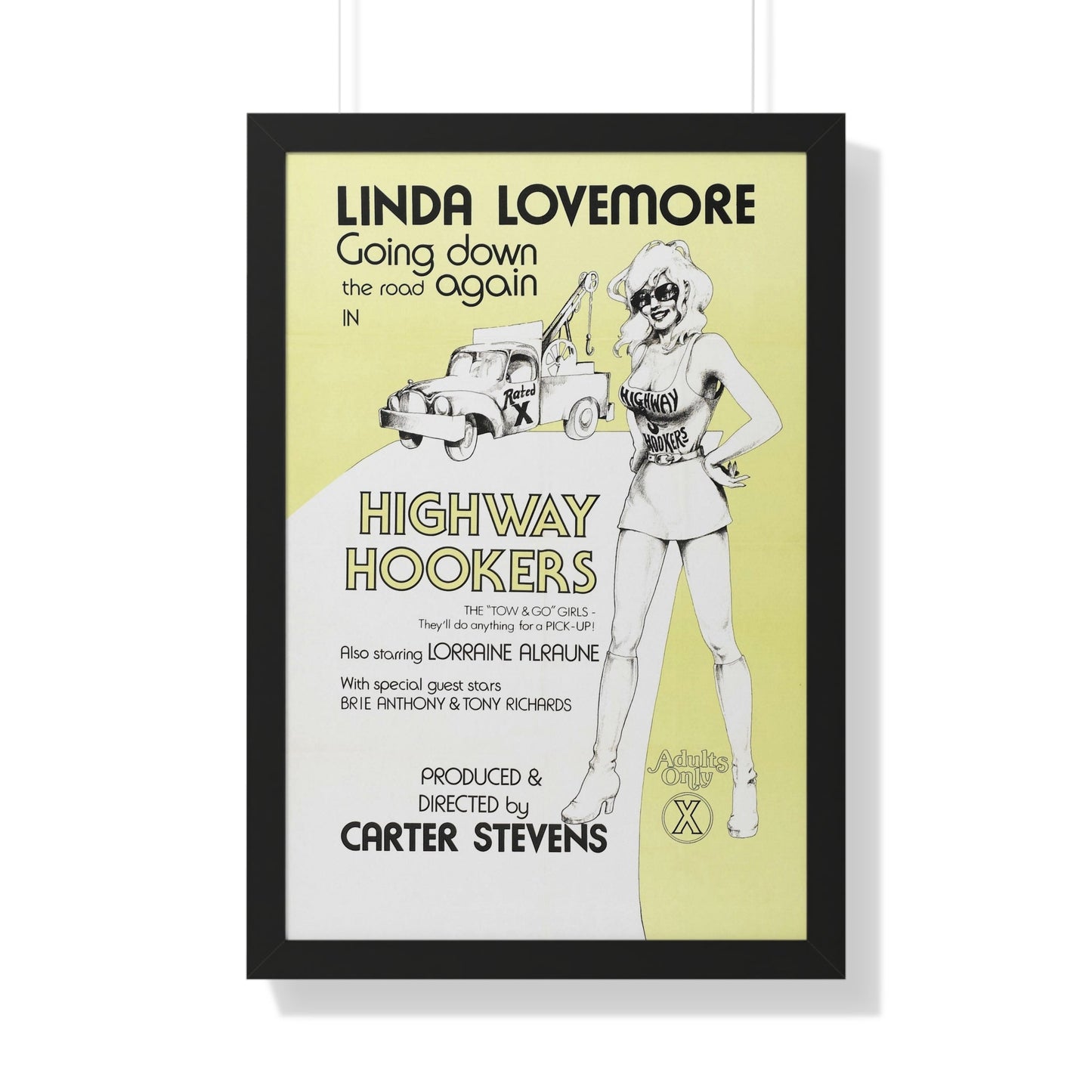 HIGHWAY HOOKERS 1975 - Framed Movie Poster-20" x 30"-The Sticker Space