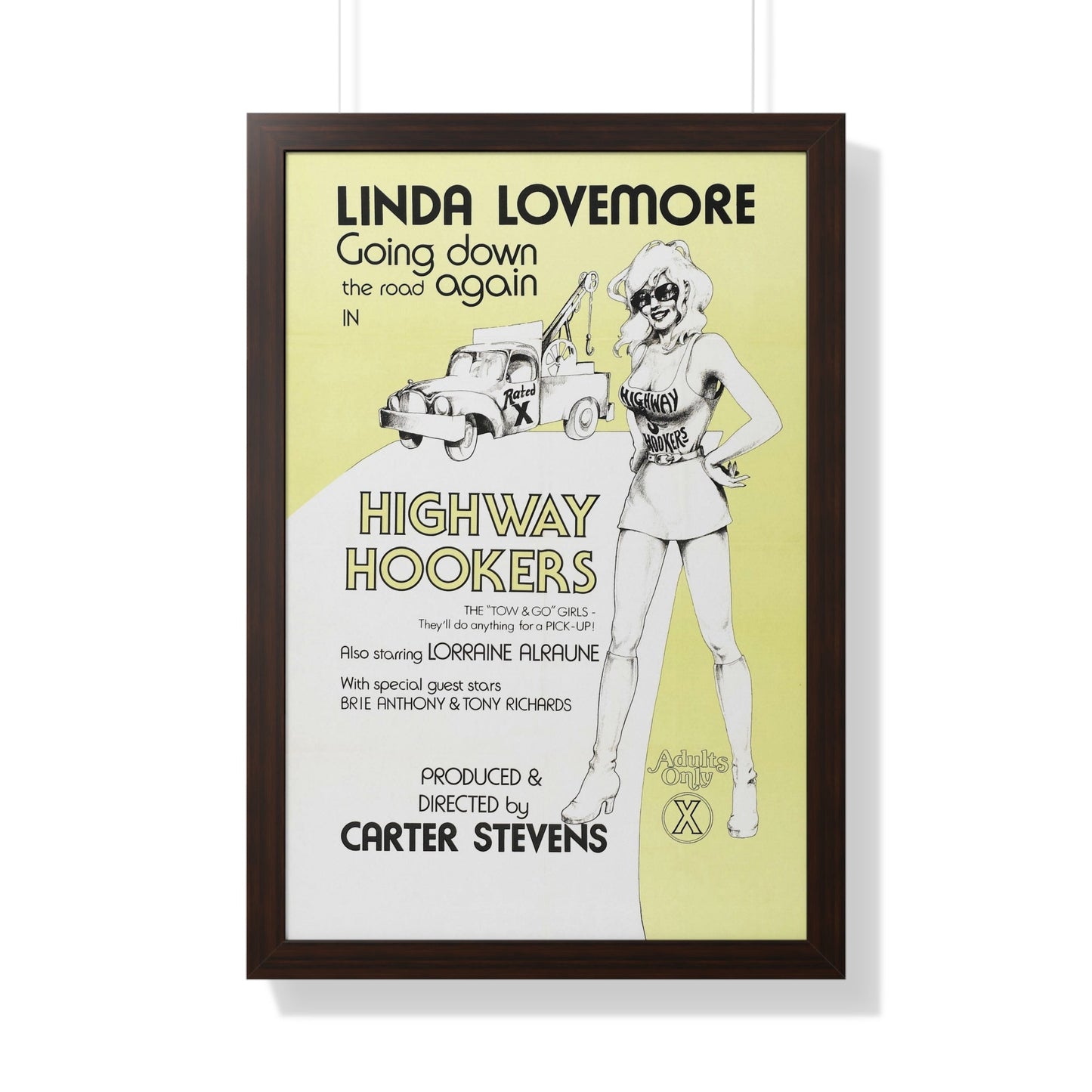 HIGHWAY HOOKERS 1975 - Framed Movie Poster-20" x 30"-The Sticker Space