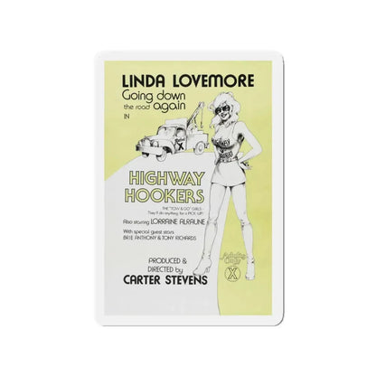 HIGHWAY HOOKERS 1975 Movie Poster - Refrigerator Magnet 3 Inch - The Sticker Space
