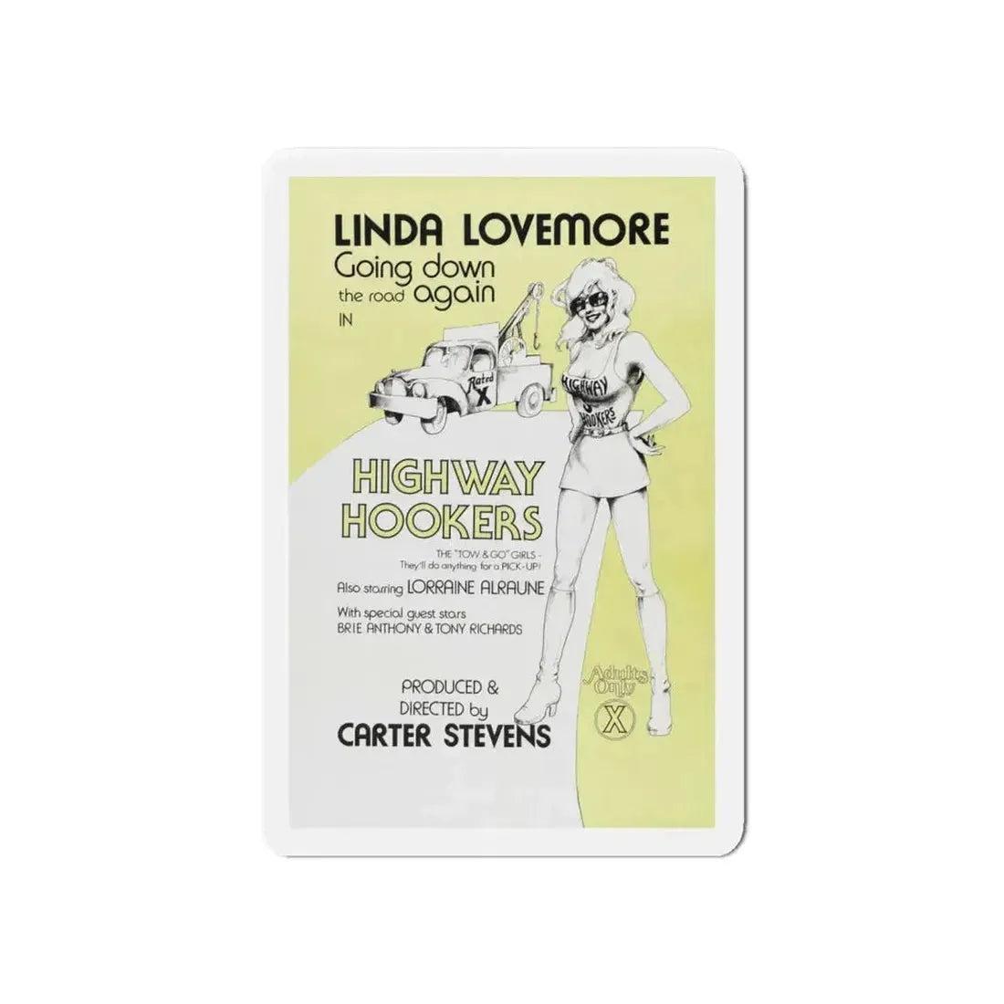 HIGHWAY HOOKERS 1975 Movie Poster - Refrigerator Magnet - The Sticker Space