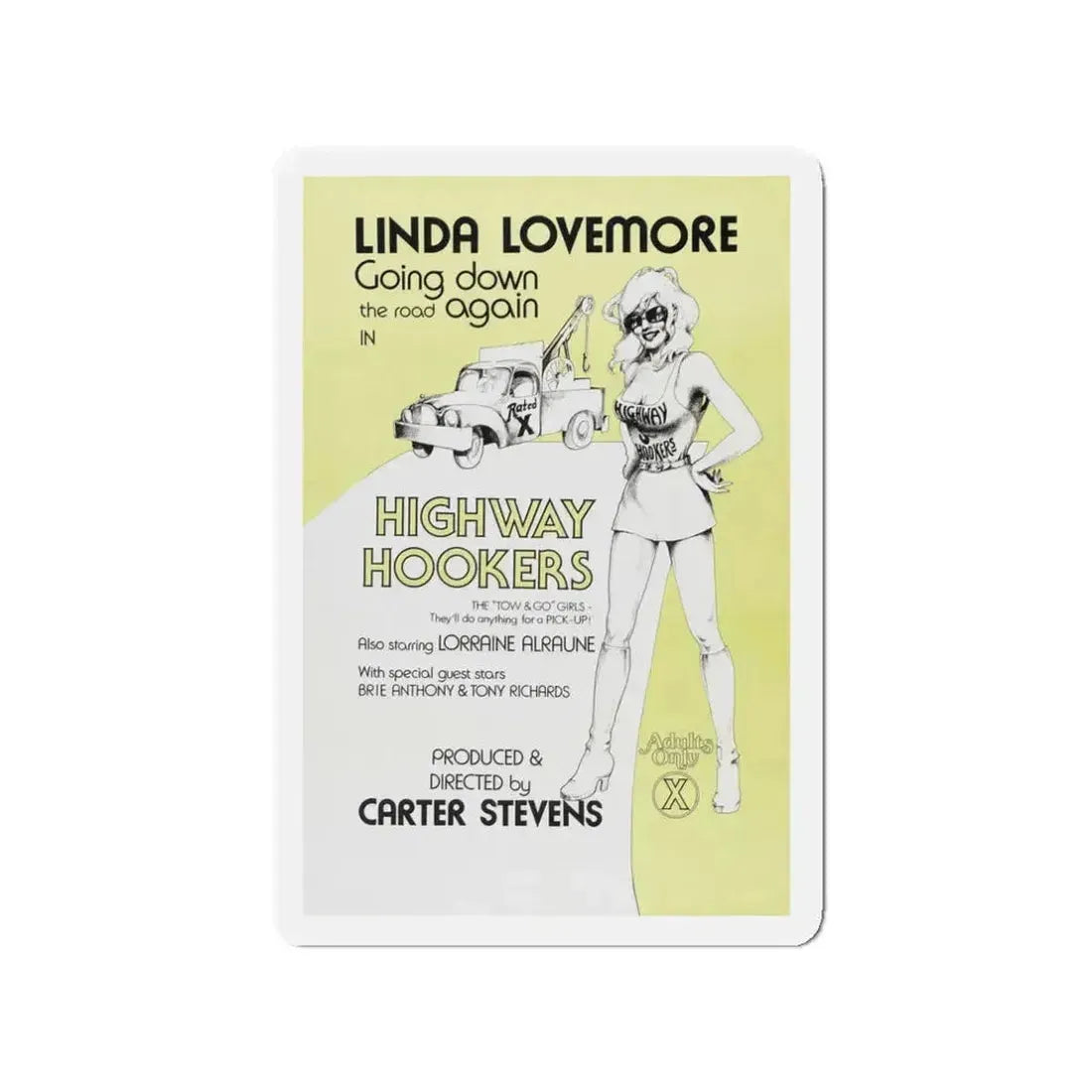 HIGHWAY HOOKERS 1975 Movie Poster - Refrigerator Magnet - The Sticker Space