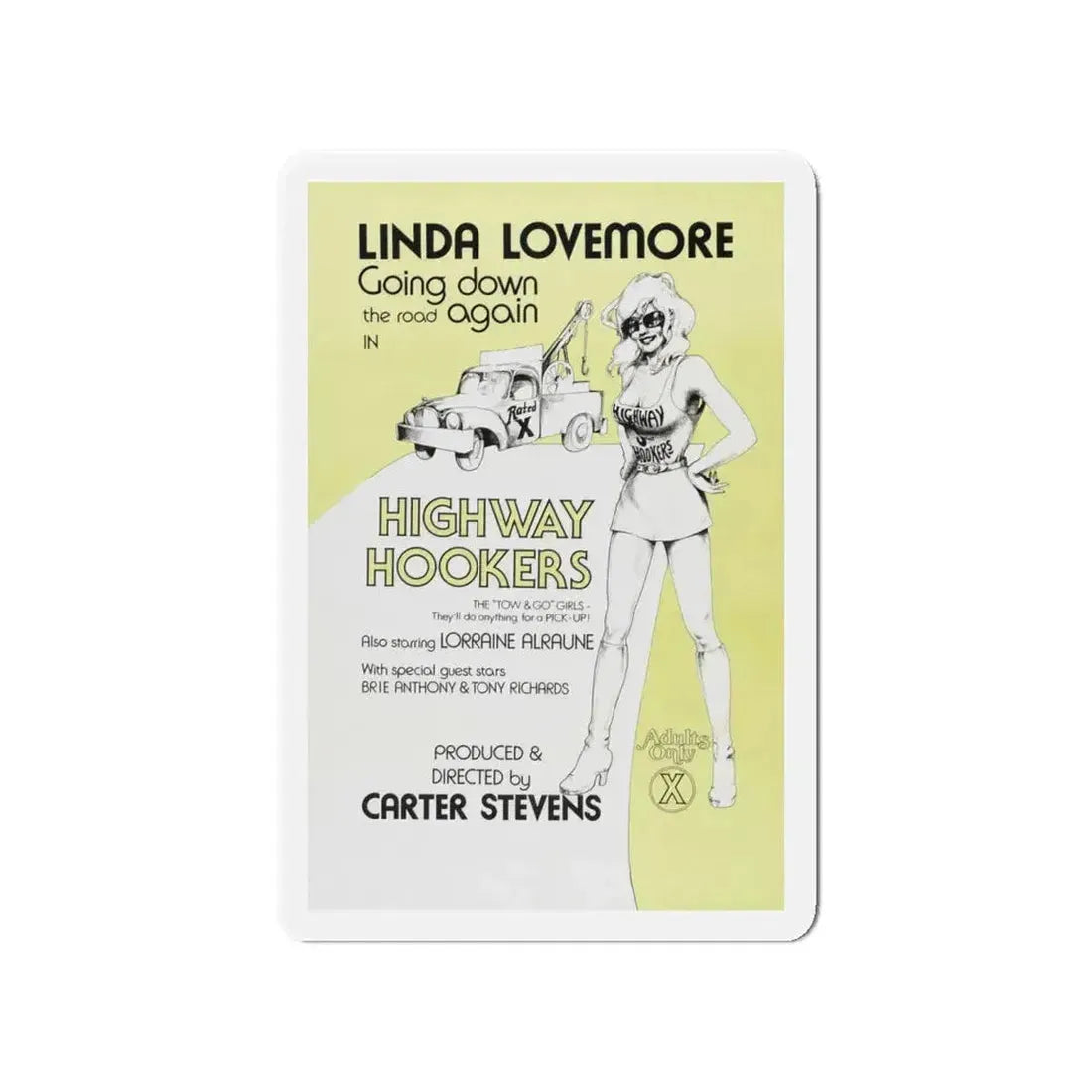 HIGHWAY HOOKERS 1975 Movie Poster - Refrigerator Magnet - The Sticker Space