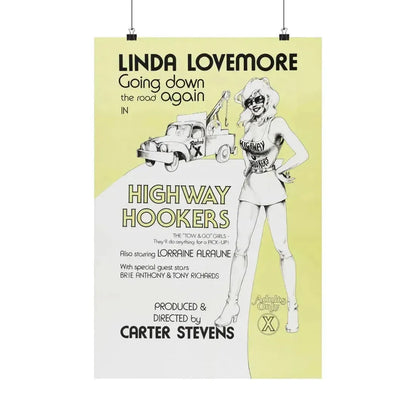 HIGHWAY HOOKERS 1975 - Paper Movie Poster 16″ x 24″ Matte - The Sticker Space