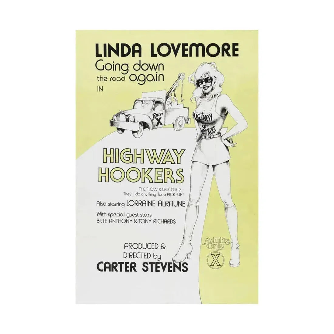 HIGHWAY HOOKERS 1975 - Paper Movie Poster - The Sticker Space