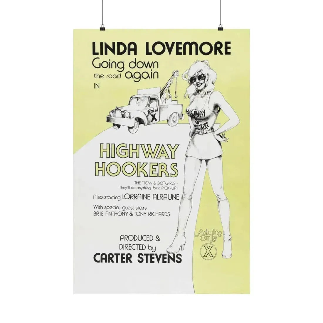 HIGHWAY HOOKERS 1975 - Paper Movie Poster - The Sticker Space