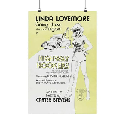 HIGHWAY HOOKERS 1975 - Paper Movie Poster - The Sticker Space