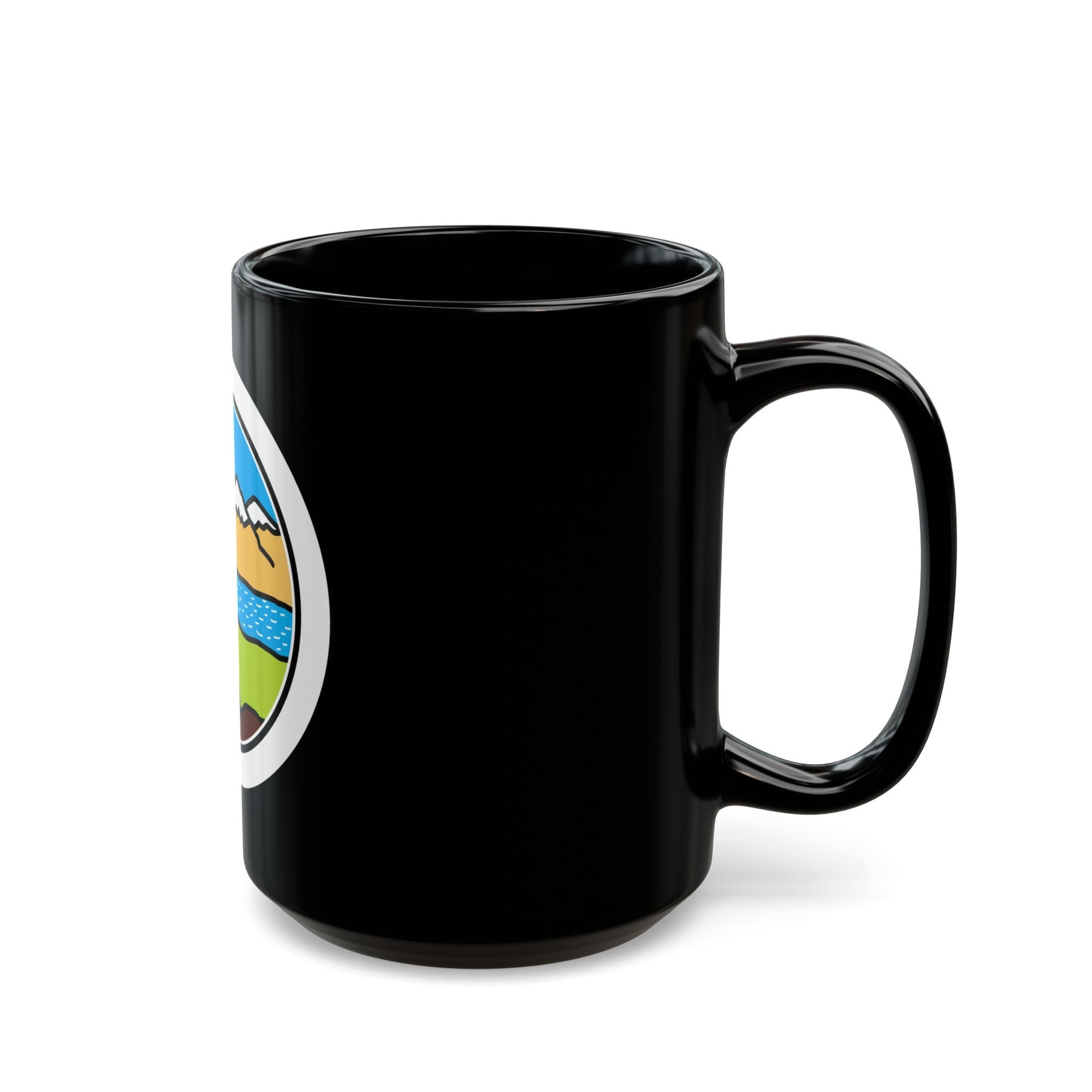 Hiking (Boy Scout Merit Badge) Black Coffee Mug-The Sticker Space