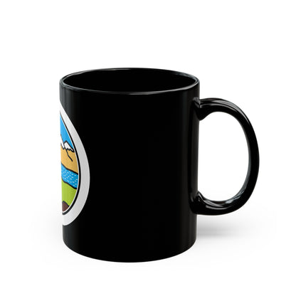 Hiking (Boy Scout Merit Badge) Black Coffee Mug-The Sticker Space