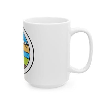 Hiking (Boy Scout Merit Badge) White Coffee Mug-The Sticker Space