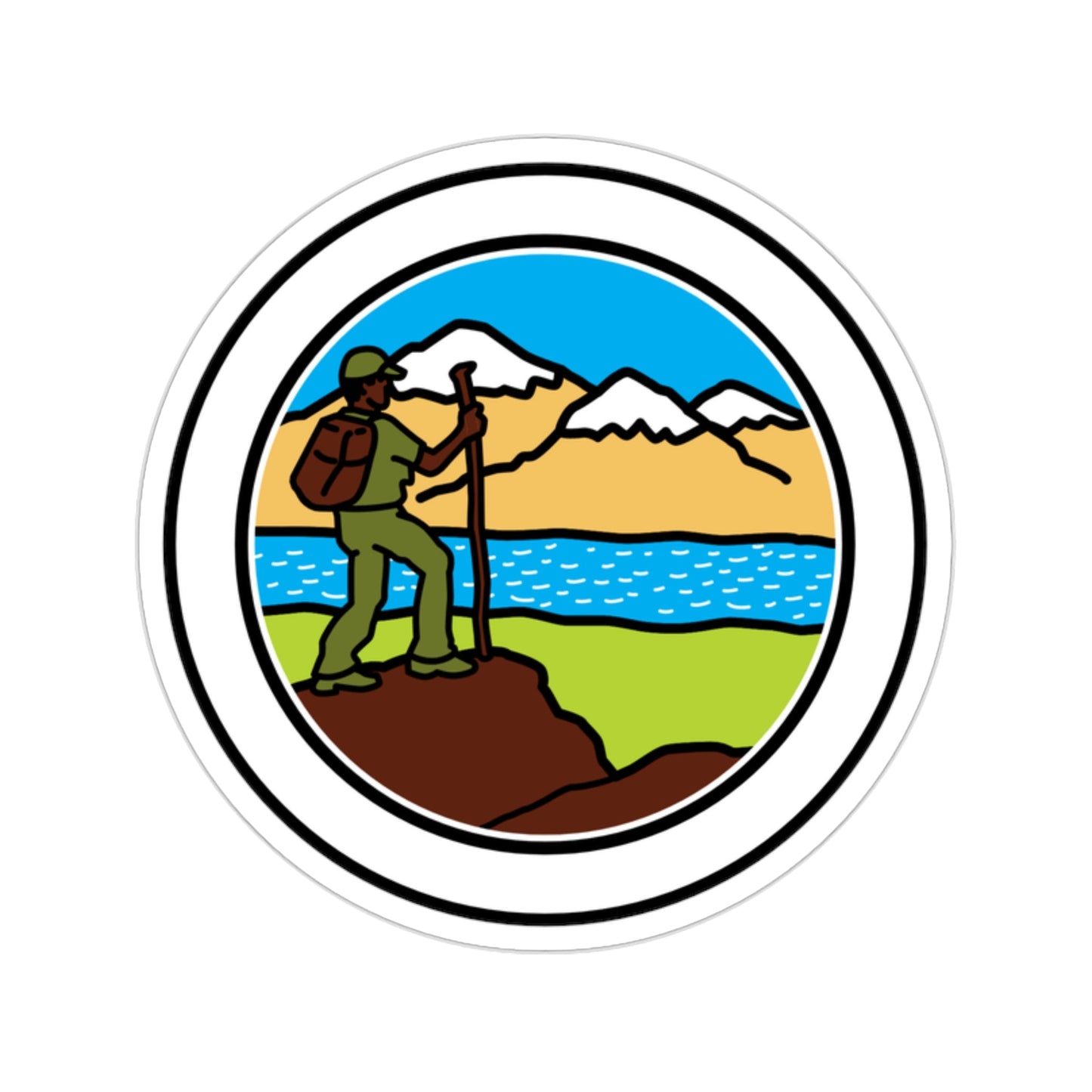 Hiking (Boy Scouts Merit Badge) STICKER Vinyl Die-Cut Decal-2 Inch-The Sticker Space