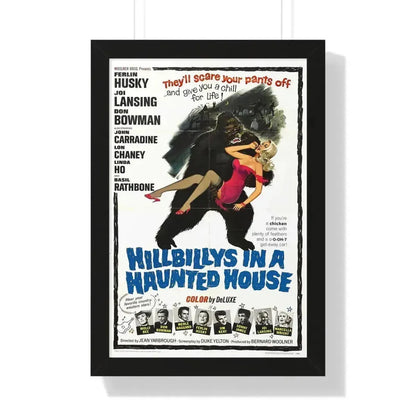 HILLBILLYS IN A HAUNTED HOUSE 1967 - Framed Movie Poster 16″ x 24″ Black - The Sticker Space