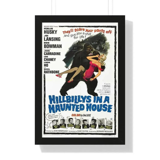 HILLBILLYS IN A HAUNTED HOUSE 1967 - Framed Movie Poster 16″ x 24″ Black - The Sticker Space