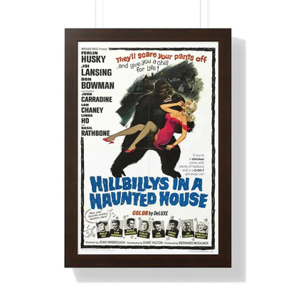 HILLBILLYS IN A HAUNTED HOUSE 1967 - Framed Movie Poster 16″ x 24″ Walnut - The Sticker Space